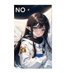 陰気でセクシャルな無造作宇宙女の子（個別スタンプ：36）