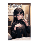 黒髪大賢者海賊女の子（個別スタンプ：23）