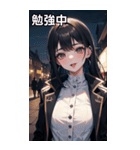 黒髪大賢者海賊女の子（個別スタンプ：29）