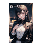 黒髪大賢者海賊女の子（個別スタンプ：31）
