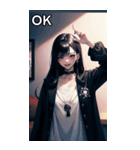 黒髪大賢者海賊女の子（個別スタンプ：33）