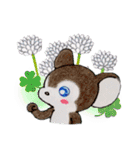 【春】☆チビねずくんのシンプルLife☆（個別スタンプ：3）