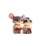 チンチラ ＆ ミーアキャット - 愛してるよ（個別スタンプ：9）