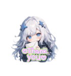 挨拶をするちびキャラ達（個別スタンプ：4）