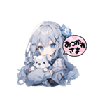 挨拶をするちびキャラ達（個別スタンプ：6）