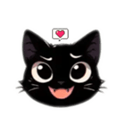 黒猫にゃんにゃんの日常（個別スタンプ：2）