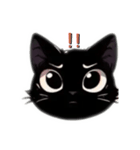 黒猫にゃんにゃんの日常（個別スタンプ：4）