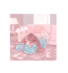 ファンシー ゆめかわいい イラスト 女の子（個別スタンプ：1）