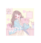 ファンシー ゆめかわいい イラスト 女の子（個別スタンプ：6）