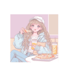 ファンシー ゆめかわいい イラスト 女の子（個別スタンプ：7）