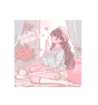 ファンシー ゆめかわいい イラスト 女の子（個別スタンプ：8）