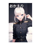 ポーカーフェイスなプラチナ軍人女の子（個別スタンプ：6）