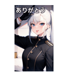 ポーカーフェイスなプラチナ軍人女の子（個別スタンプ：15）