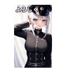 ポーカーフェイスなプラチナ軍人女の子（個別スタンプ：23）