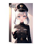 ポーカーフェイスなプラチナ軍人女の子（個別スタンプ：33）