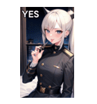 ポーカーフェイスなプラチナ軍人女の子（個別スタンプ：35）