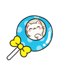 あいさつ得意なルンルンねこ 1（個別スタンプ：1）