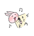 ピンクなうさぎ（日常）（個別スタンプ：1）