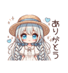 ゆるふわワンピース女子の日常 02（個別スタンプ：1）