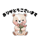 【敬語で挨拶】春色クマちゃん（個別スタンプ：6）