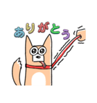 さんぽの最中に会話を楽しむ柴犬（個別スタンプ：5）