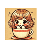 カップdeガール（個別スタンプ：4）