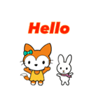 狐とほっきょくぎつね（個別スタンプ：5）