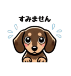 ミニチュアダックスのきもち♡（個別スタンプ：15）