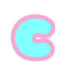 カラフル♡アルファベット＆数字（個別スタンプ：3）