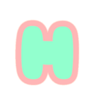 カラフル♡アルファベット＆数字（個別スタンプ：8）