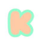 カラフル♡アルファベット＆数字（個別スタンプ：11）