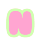 カラフル♡アルファベット＆数字（個別スタンプ：14）