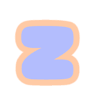 カラフル♡アルファベット＆数字（個別スタンプ：26）