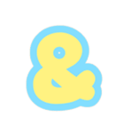 カラフル♡アルファベット＆数字（個別スタンプ：40）
