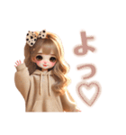 毎日使えるゆるふわギャル♡(時々くまさん)（個別スタンプ：4）