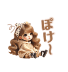 毎日使えるゆるふわギャル♡(時々くまさん)（個別スタンプ：5）