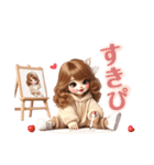 毎日使えるゆるふわギャル♡(時々くまさん)（個別スタンプ：9）