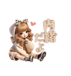 毎日使えるゆるふわギャル♡(時々くまさん)（個別スタンプ：10）