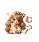 毎日使えるゆるふわギャル♡(時々くまさん)（個別スタンプ：12）