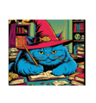 Cobalt Fluffy Wizard（個別スタンプ：21）