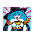 Cobalt Fluffy Wizard（個別スタンプ：31）