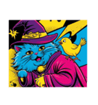 Cobalt Fluffy Wizard（個別スタンプ：35）