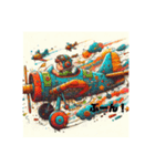 飛行機大好き少年（個別スタンプ：3）