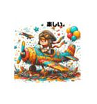 飛行機大好き少年（個別スタンプ：4）