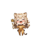 チーターだけどのんびりガール（個別スタンプ：6）