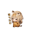 チーターだけどのんびりガール（個別スタンプ：30）