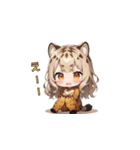 チーターだけどのんびりガール（個別スタンプ：34）