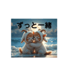 Cute Cats 【ネコヤギ．海・月...】（個別スタンプ：11）