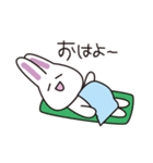 白ウサギのゆるいあいさつ（個別スタンプ：6）