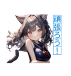 ゆるふわ猫ガールちゃん 海上自衛隊Ver（個別スタンプ：10）